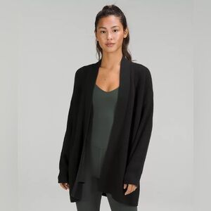 Lululemon Merino Wool-Blend Ribbed Long Wrap Sweater (Size 4)